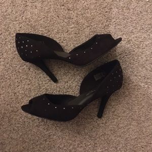 EUC Christian Siriano for Payless black suede size 9.5 heels